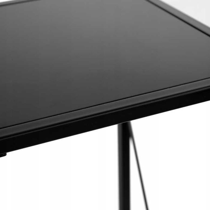 Stojak Metalowy na Drewno Kominkowe Opałowe do Kominka Wysoki Loft Czarny 110x34cm