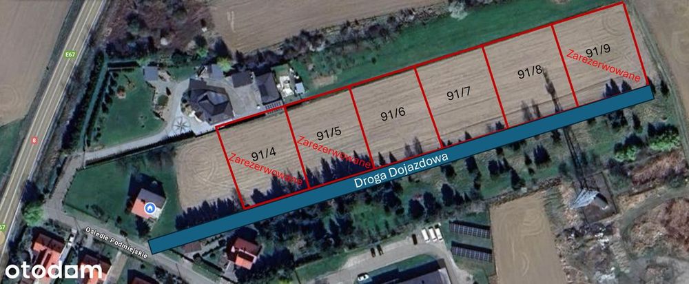 Na sprzedaż 3 działki uzbrojone budowlane po 10 arów każda w Niemcza