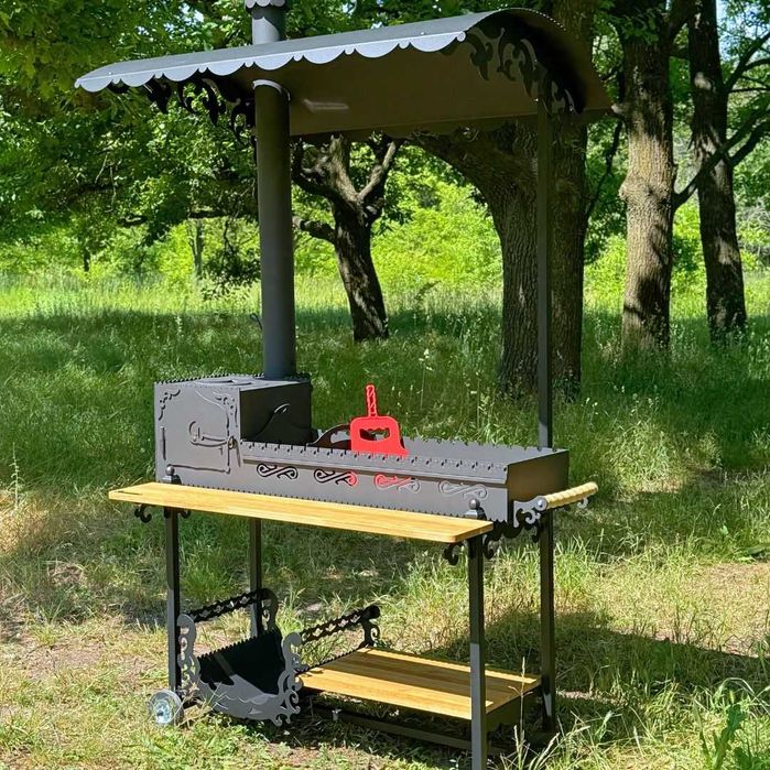 Мангал с печью под казан и крышей «Тадж-Махал» (видео в описании)