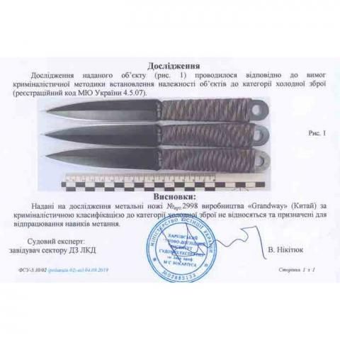Ножі метальні Grand Way 2998, 3 в 1