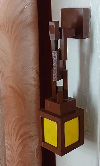 Настіний ліхтар у стилі майнкрафт, Minecraft, LED-свічка 3D-друк Декор