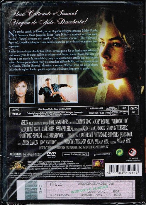 Filme em DVD: ORQUÍDEA SELVAGEM - NOVO! A Estrear! Selado!