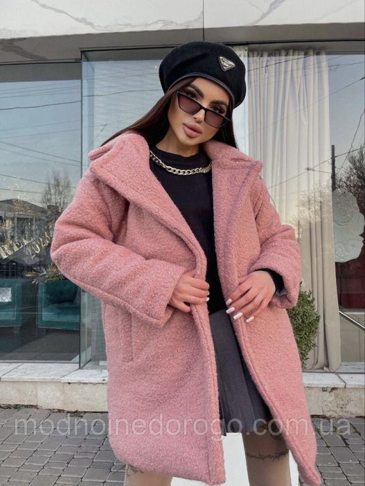 Шуба/Пальто Тедди цвет пудра