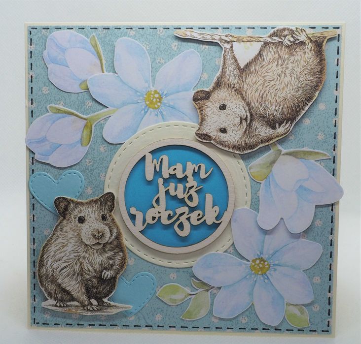 Kartka na Roczek dla chłopca, kartka na urodziny dla dziecka