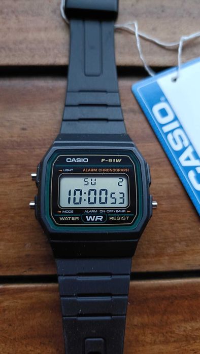 Casio F‑91W‑3 – Vidro Verde - Dificil de arranjar (Mercado Asiático)