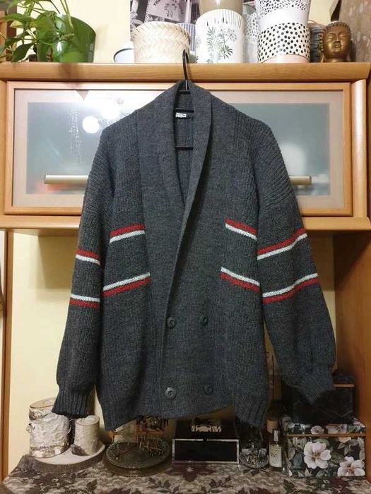 Sweter kardigan true vintage scandinavian style 30% wełna