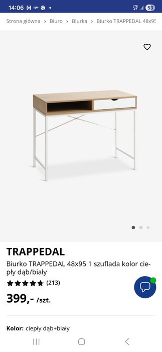 Biurko jysk sprzedam