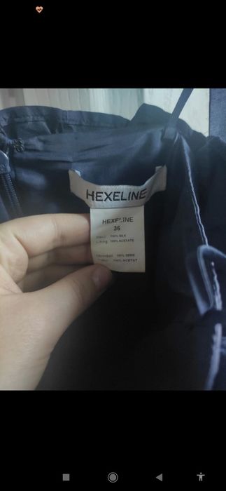 Piękna sukienka 100% jedwab Hexeline r.36-S