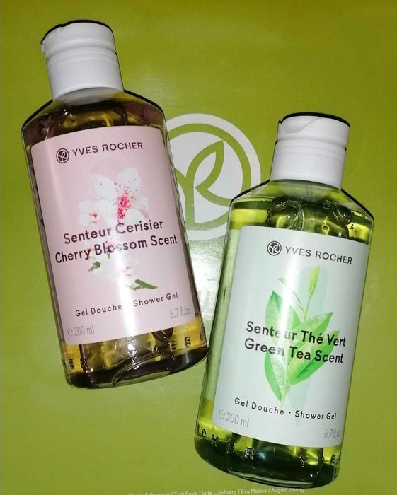 Набор Гель для душа Вишневый цвет + Гель Зеленый чай Ив Роше Yves
