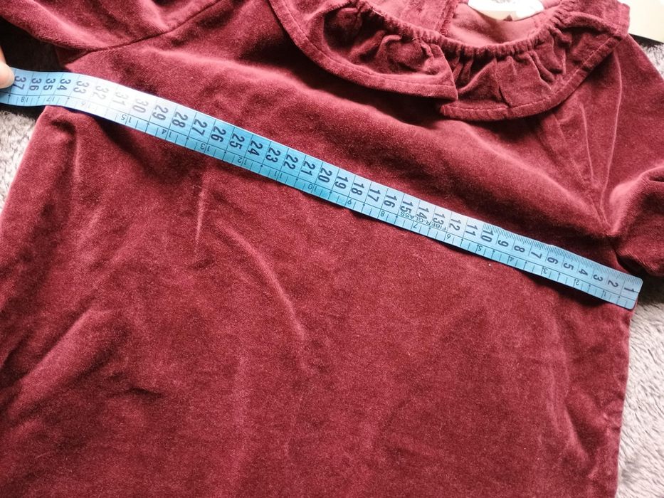 Sukienka welurowa świąteczna H&M