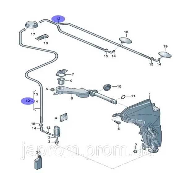 Шланг, трубка омивача VOLKSWAGEN Golf Caddy Passat Touran Transporter