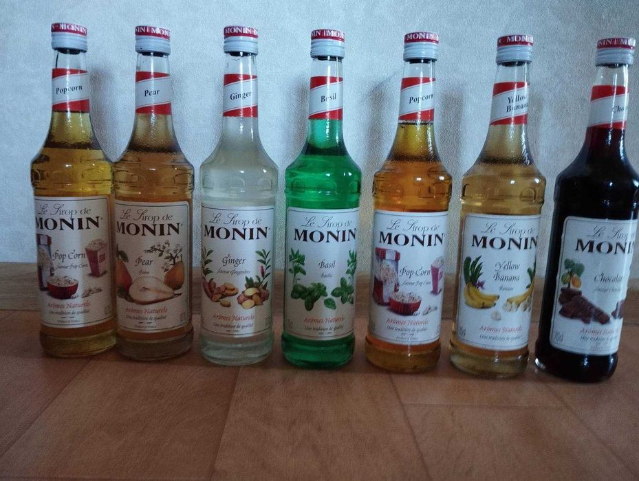 Сиропи Monin 0,7 L: Bazilic/Pear/Ginger по 1 бутилке