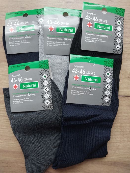 Skarpety męskie bawełniane 5 par