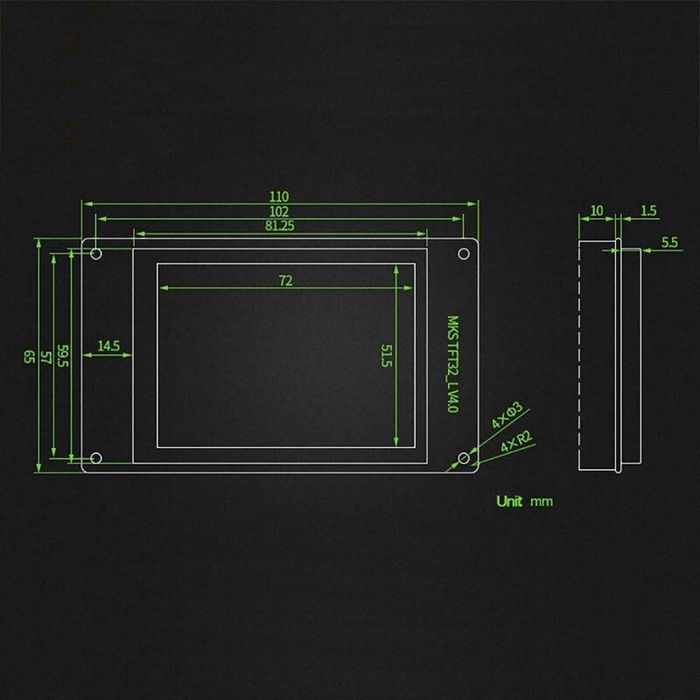 Display Impressora 3D Makerbase MKS TFT32