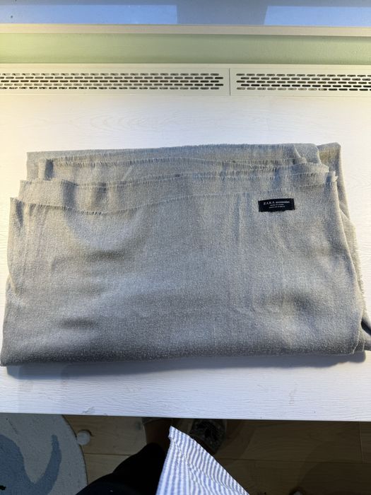 Zara szalik szary brzoskwiniowy