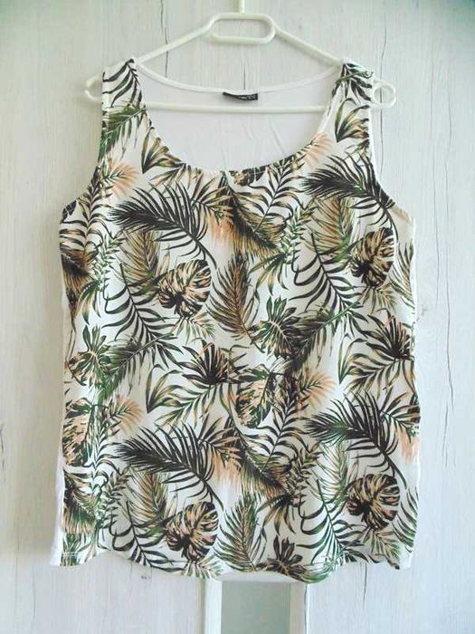 Joanna bluzka damska bez rękawków w liście M