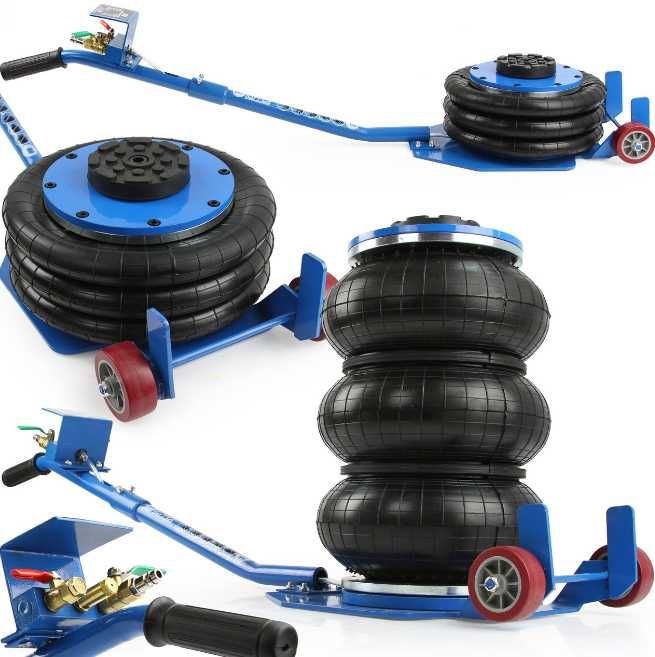 Podnośnik pneumatyczny bałwanek 3,5T ŻABA + wąż gumowy 5m