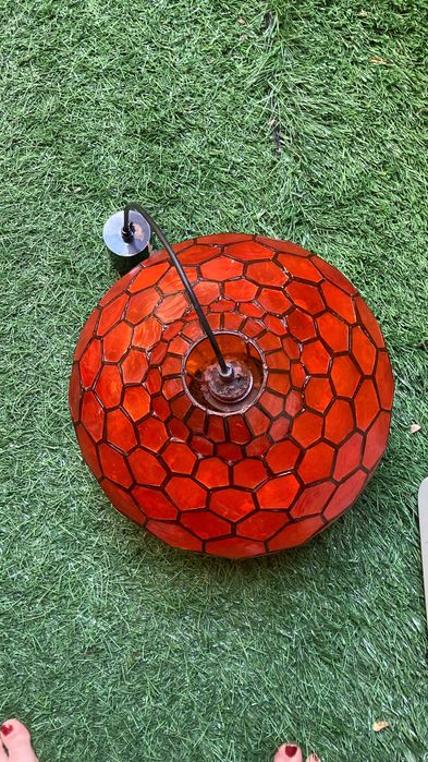 Candeeiro Madre Pérola Laranja - Gato Preto