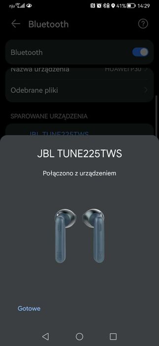 Słuchawki bezprzewodowe JBL Tune 225TWS Blue