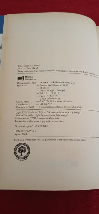 A vida de Pi, de Yann Martel