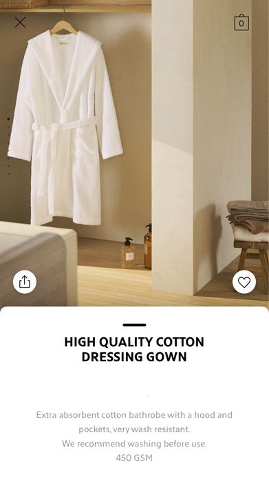 Robe de Algodão de Alta Qualidade Zara Home NOVO