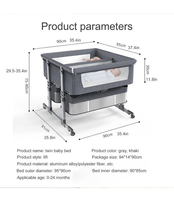 Berço Next to me for Twins