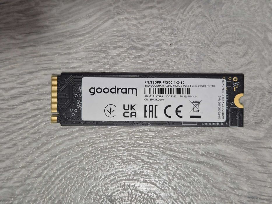 M.2 SSD диск 1TB GoodRam PX600 (5000MB\s. NVMe \ PCI-e 4.0 x4). Trade-IN