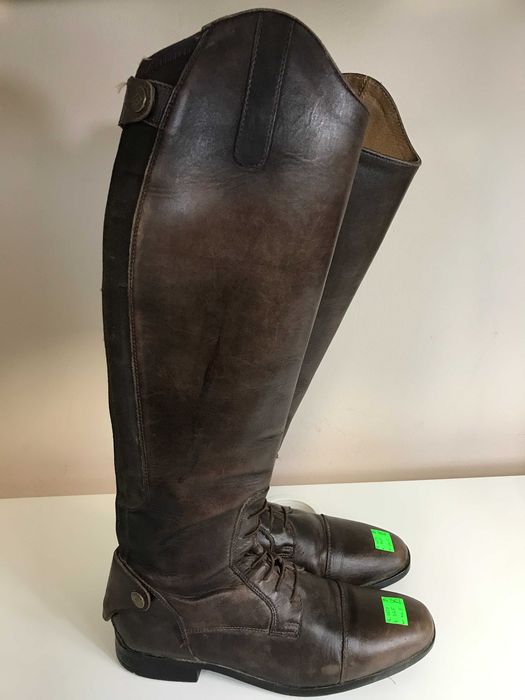 362.40. Brązowe oficerki Steeds Brasilia, rozmiar 40 Slim, łyd: 33,5cm, wys: 44,5cm | Używane