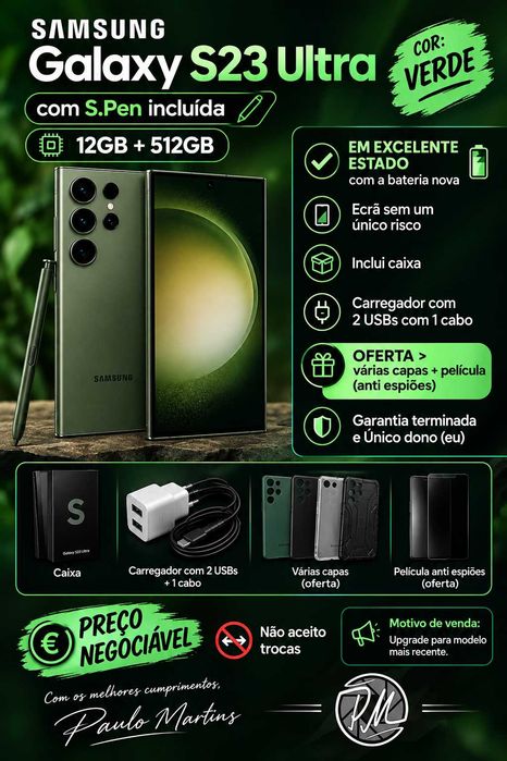 Samsung Galaxy S23 Ultra — 512gb + 12gb