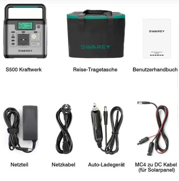 Портативная зарядная станция Swarey S500 Pro 518 Вт резервное питание