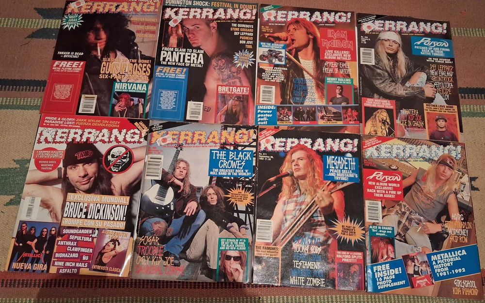 Revistas Kerrang anos 90