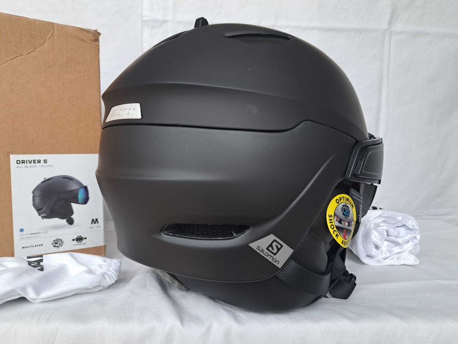 Kask narciarski Salomon Driver S All Black Silver M 56-59cm
