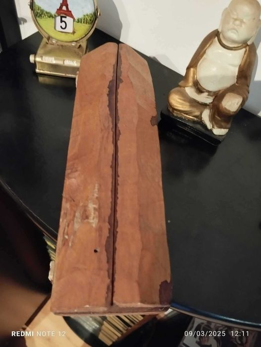 Antigo oratório tríplice de viagem - peça rara