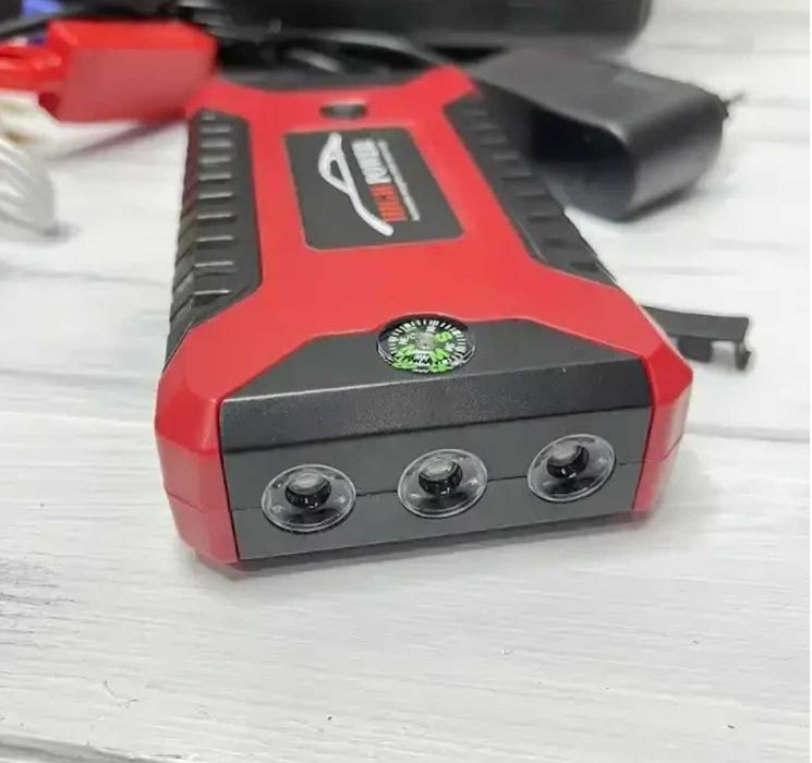 Пусковий зарядний пристрій бустер для авто кабель павербанк 99800мА