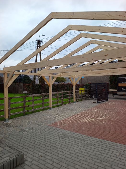 Zadaszenie wiata garaż na dwa samochody 6x6 6x7
