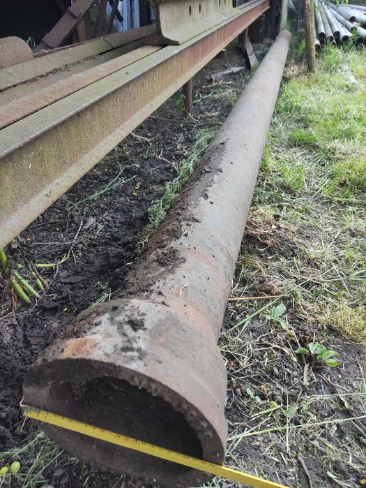 Rura żeliwna kanaliza kominkowa przepust fi 165 gr 1cm, dł 5,1m i 1,8m