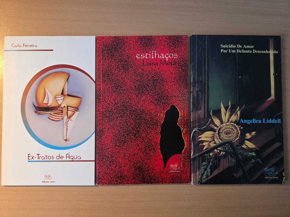 3 livros de poesia das Edições Tema