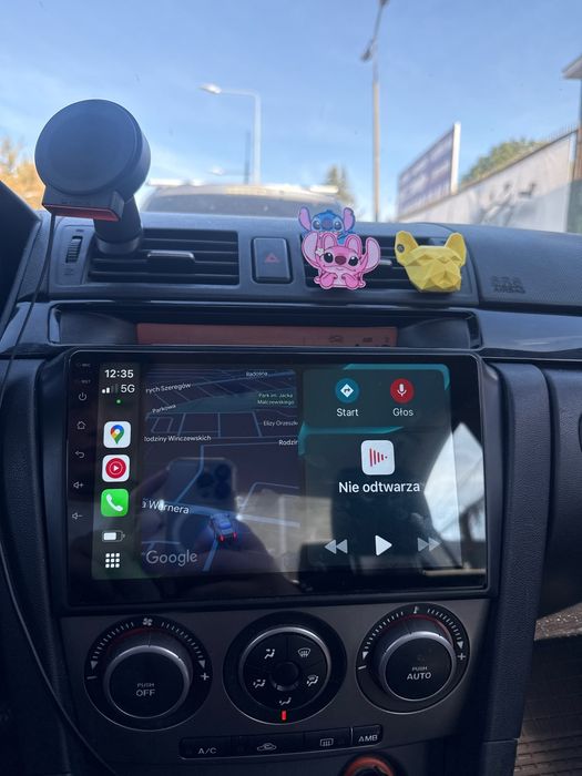 Rádio Mazda 3 (04-09) Android 14 com Carplay + GPS (Novo)