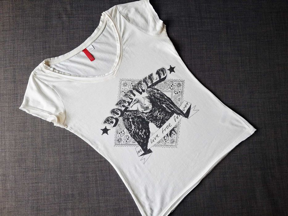 T-shirt, koszulka bawełniana, XS, H&M.