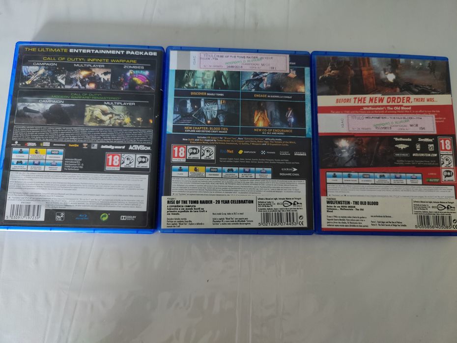 Três jogos para ps4 como novos
