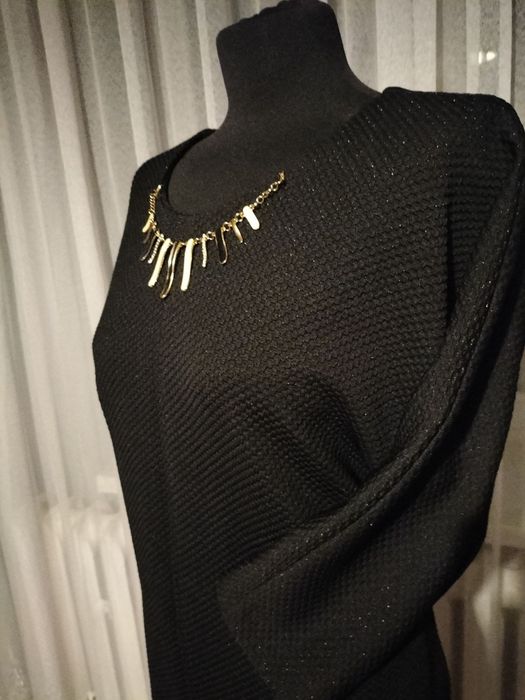 Nowa elegancka sukienka czarna XL