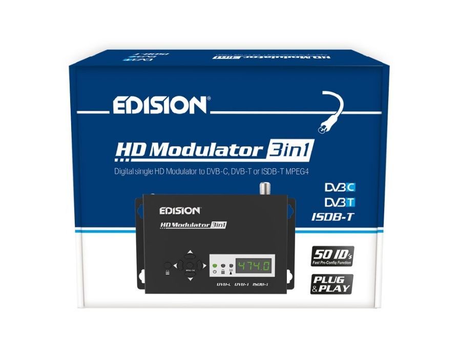 Modulador HDMI Edision 3in1 (dvb-t + dvb-c)