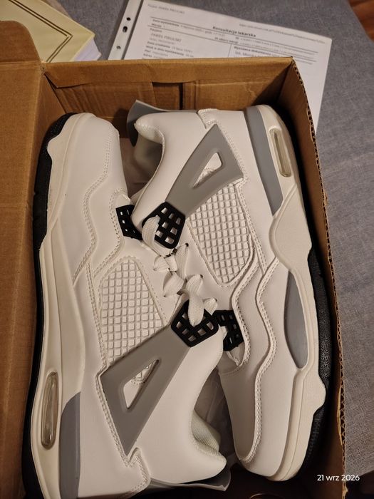 Buty biało szare