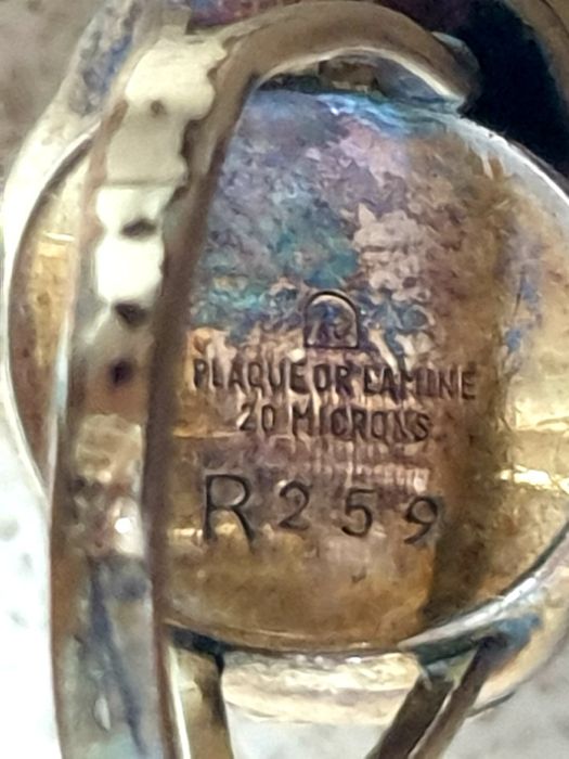 Raro antigo anel de relógio EMEWO com plaque  de ouro