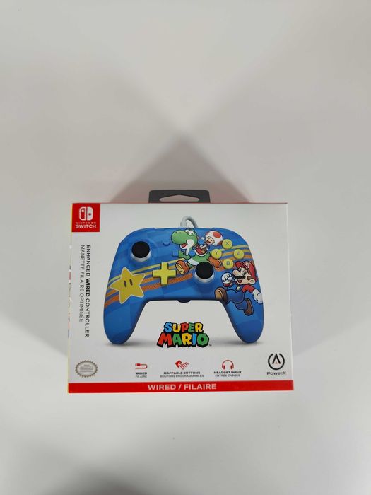 Comando c/ Fios PowerA p/ Nintendo Switch - Edição Super Mario