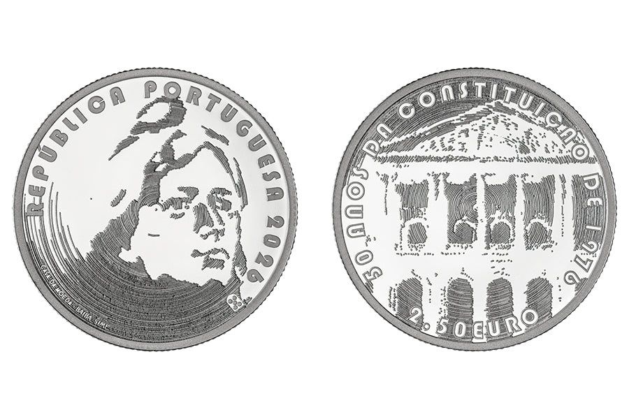 Moeda 2,5€ dos 50 Anos da Constituição da República Portuguesa