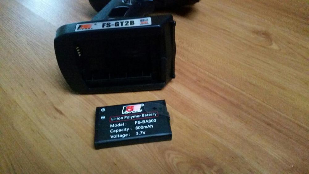 Comando emissor receptor RC FlySky FS GT2B 2.4GHz 3 canais a bateria