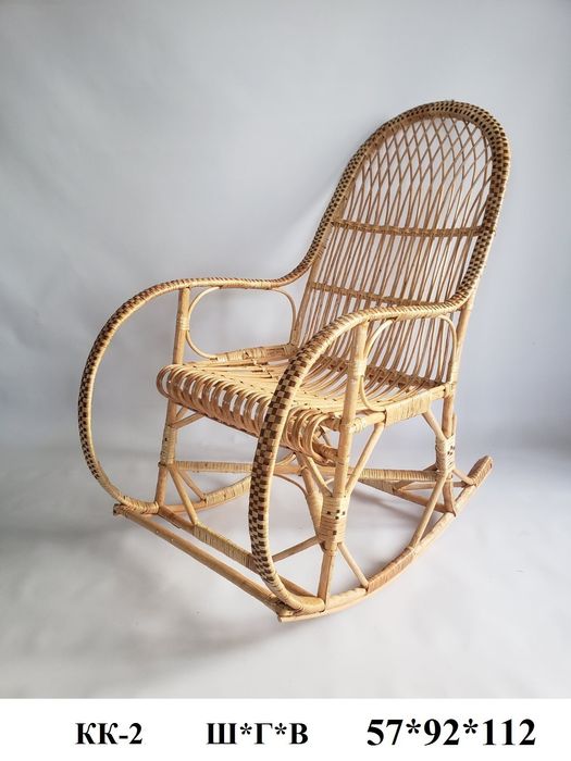 Крісло качалка/ вироби з лози/ кресло качалка