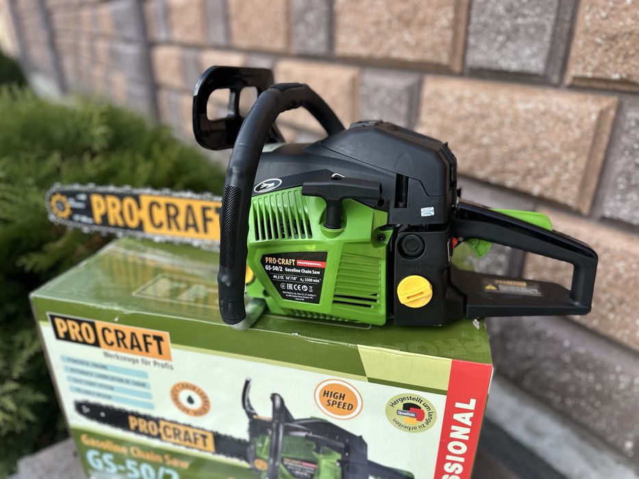 Бензопила Procraft GS 50/2 2 шини 2 ланцюга