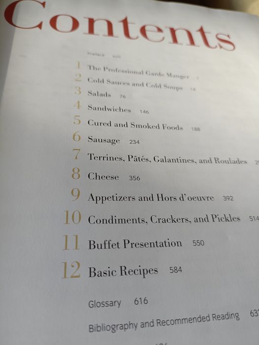 "The professional chef" e "Garde manger"r"